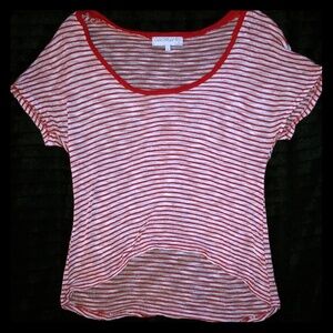 Daydreamer SM Red & White Striped  Crop Top
